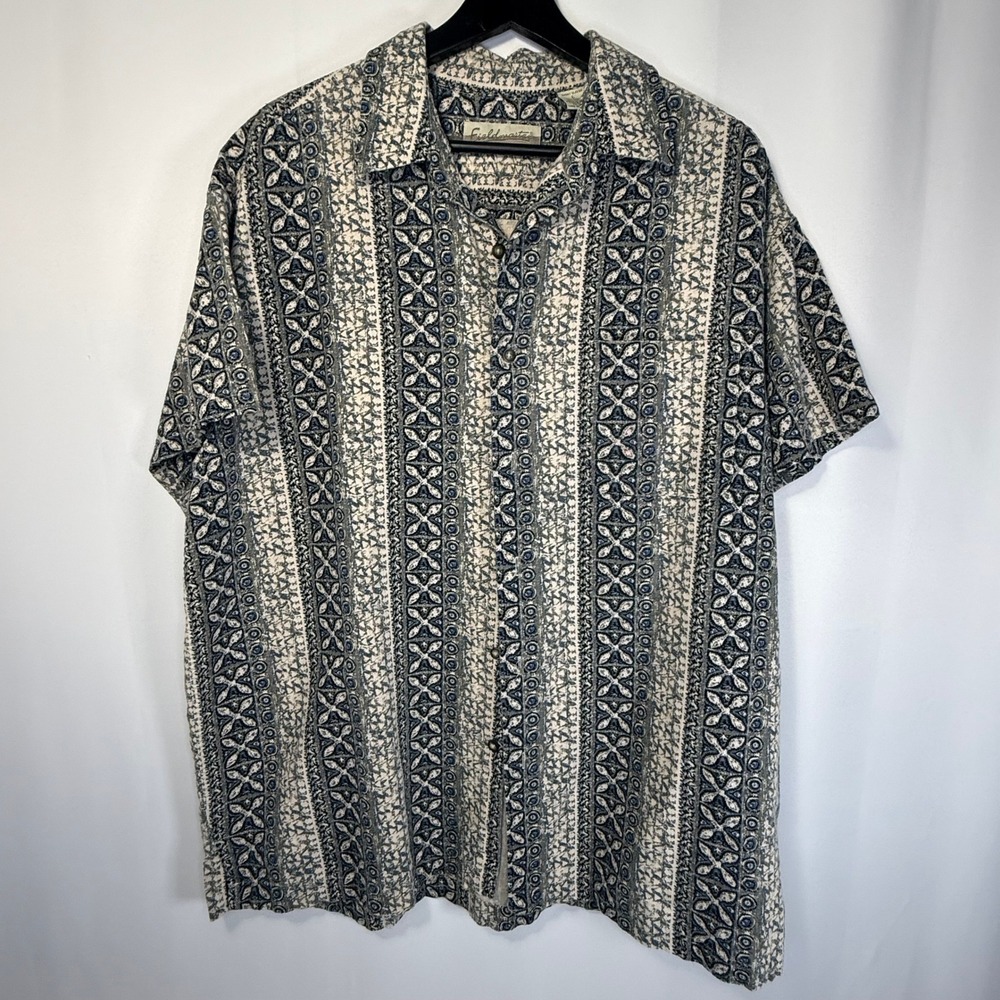 Fieldmaster Mens Button Hawaiian Grandpacore Linen‎ Blend